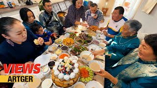 Buryat New Year Feast  Sagalgan Food How Buryats live in Russia  Views [upl. by Alroi821]