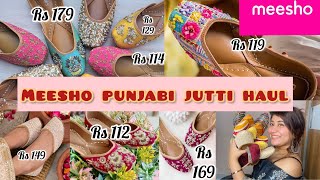 Meesho Huge juttiFootwear Haul✨ starting Rs 139 😧  punjabi juttimojari youtube [upl. by Erreip325]