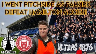 I WENT PITCHSIDE AS FALKIRK DEFEAT HAMILTON ACCIES [upl. by Haianeb]