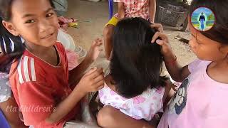 ASMR Satisfying Lice Removal amp nits picking from long hair by multiple girls [upl. by Caz]