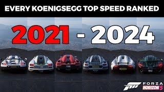 ALL 8 Koenigsegg Top Speed Ranked Forza Horizon 5 [upl. by Alyahc]