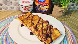 Nutella French Toast Recipe ‼️ Easy Nutella filled French Toast Sticks ‼️ Breakfast Idea 🍞 ‼️ [upl. by Carolyne449]