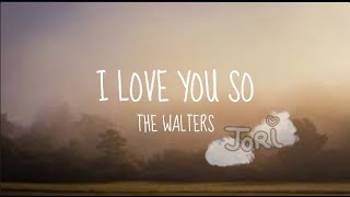 I love you so  The Walters  lyrics video [upl. by Sirhc]