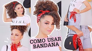 PENTEADOS COM BANDANA P CACHEADAS E CRESPAS  por Ana Lídia Lopes [upl. by Aihsital888]