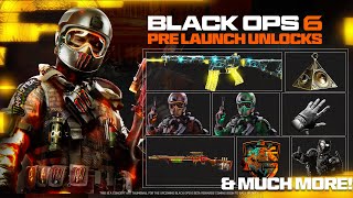 ALL NEW Black Ops 6 Pre Launch Rewards amp Unlocks Operators Camos Blueprints VPN amp MORE [upl. by Neelhtac41]