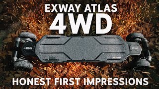 Exway Atlas 4 Wheel Drive Carbon Fiber Electric Skateboard  2199  Ride Impressions  Unboxing [upl. by Tibold]