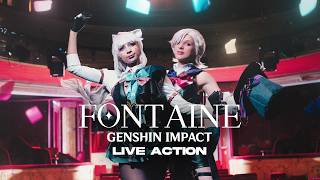 FONTAINE  LIVE ACTION furina lynette lyney genshinimpact cosplay [upl. by Werra735]