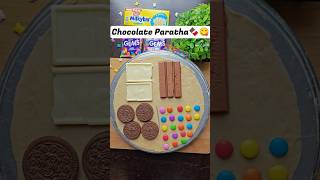 chocolate Gems Oreo and Kitkat Paratha 😋😋secretofyum shorts youtubeshorts choclate [upl. by Nastassia]