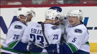 Canucks at Flames  Game Highlights  122709  HD [upl. by Huai]