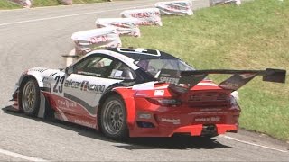 Fastest Hillclimb StUrsanne  Les Rangiers 2014 Won by Werver Porsche 997 and Faggioli Norma M20 [upl. by Mohl]