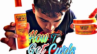 How to curl your hair using Cantu curl activator cream 💁🏻‍♀️ [upl. by Enotna]