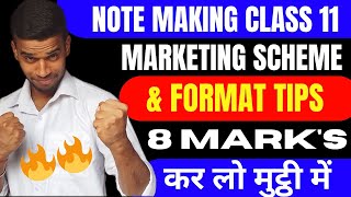 Note Making Class 11  Note Making Marking Scheme And Format Tips 202425  Class 11 English Grammar [upl. by Anerual]