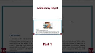 Animism part 1  Example of Animism  animism jeanpiaget psychology shorts [upl. by Liatris]