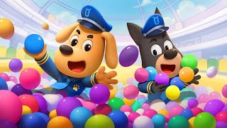 Ball Pit Makes Me Itchy  Safety Tips for Kids  Kids Cartoons  Sheriff Labrador [upl. by Ailicec508]