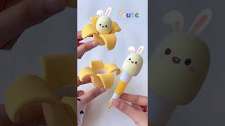 💊🍌 DIY cute mini banana pen shorts love craft tonniartandcraft diy cute art [upl. by Yendic]