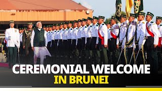 LIVE PM Modi arrives to a ceremonial welcome in Brunei Darussalam [upl. by Wolfe]