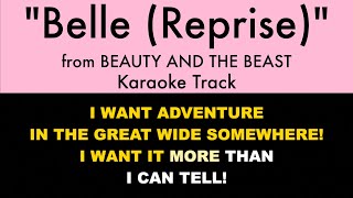 quotBelle Reprisequot from Beauty and the Beast  Karaoke Track with Lyrics on Screen [upl. by Niar836]