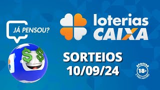 Loterias CAIXA MegaSena Dia de Sorte Quina e mais 10092024 [upl. by Salb962]