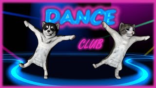 Cat and dog dancing in the dance club [upl. by Onaicul]