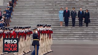 WATCH President Donald Trump conducts troop review at US Capitol [upl. by Mateya]