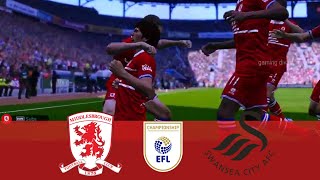 Middlesbrough v Swansea Highlights   EFL Championship 202425 [upl. by Nauqyt]