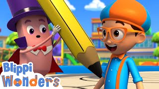 How Do Erasers Work  Magic Or Science  Blippi Wonders  Educational Cartoons for Kids [upl. by Orban]