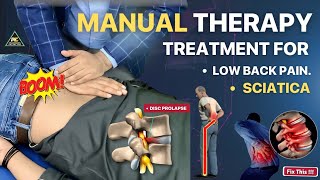 MANUAL THERAPY FOR LOW BACK PAIN  SCIATICA  LUMBAR ROTATION AND EXTENSION MOBILIZATION TECHNIQUE [upl. by Alexandr]