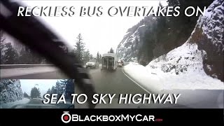 Bus Recklessly Overtakes on Sea to Sky Highway  BlackboxMyCar [upl. by Christye914]