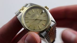 Rolex Datejust  Oyster Perpetual Datejust Ref 16013 Watch Review [upl. by Hsinam284]