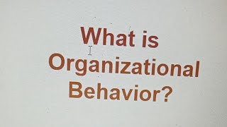 what is organizational behavior OB [upl. by Anoniw]