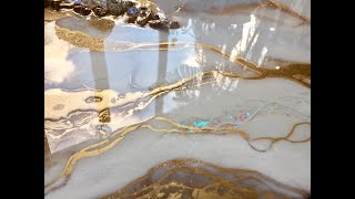 GOLDEN ILLUMINATIONS Epoxy Resin Painting Demo [upl. by Lad906]