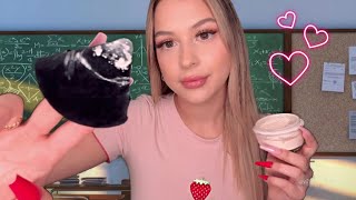 ASMR Girl who is Obsessed with you does your makeup in class ✨ You’re PERFECT🥹 [upl. by Mourant393]