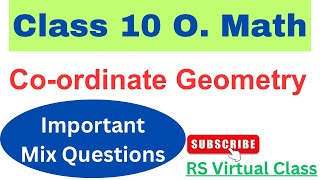 Optional Math 10  Coordinate Geometry  Important Solutions rsvirtualclass6430 [upl. by Lenroc]