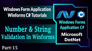 15  Number And String Validation In Winforms C  Form Validation In Windows Forms HindiUrdu [upl. by Rebbecca]