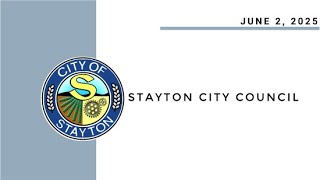 June 2 2025 Stayton City Council Meeting Live Stream [upl. by Aanas]