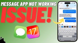 How To Fix Message App Not Working on iPhone [upl. by Cavil]