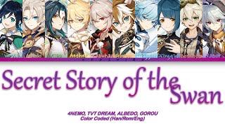 Some Mihoyo boys  Secret Story of the Swan Lyrics Color Coded HanRomEng [upl. by Yenrab338]