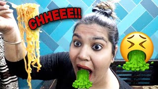 The MOST UNUSUAL NOODLES challenge🤮 GONE WRONG🤢🤢 [upl. by Hamaso94]