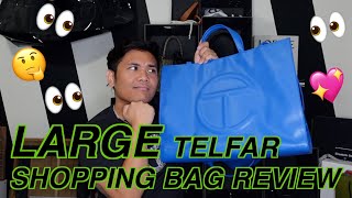 Telfar LARGE Shopping Bag REVIEW  Is This Iconic Shopping Tote Too Big or Just Right For You [upl. by Ylrebmit]