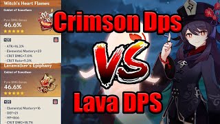 Hu Tao Crimson Witch vs Lavawalker Dps Comparison  Giveaway winners Announcement  Genshin Impact [upl. by Hogen]