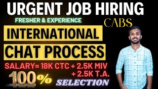 Urgent Hiring for International Chat Process FresherExperience Sonu Chaurasiya jobsearch job [upl. by Nirek]