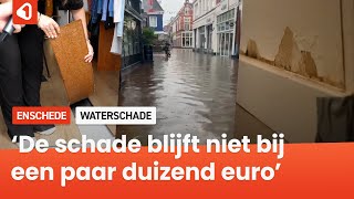 Enorme waterschade bij winkels in Enschedese Haverstraatpassage na extreme regenval [upl. by Monjo]