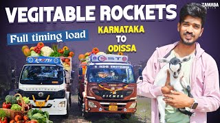 vegetable Rockets 🚀 🚀  full timing loads  BHARATBENZ VS EICHER KITTUTRUCKVLOGS007 [upl. by Hyland]