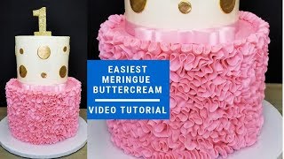 Easiest Meringue Buttercream  no heat [upl. by Weber]