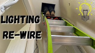 Lighting ReWire House rewire Loft work  Electrician [upl. by Nemzzaj]