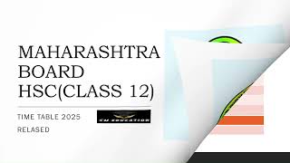 12th Maharashtra board exam time table HSC exam time table 2025 pdf link in discription 👇 [upl. by Rosmunda]