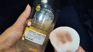 Garnier Micellar Cleansing Water in Oil All in 1 Review [upl. by Anitsyrc]