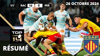 Top14  le résumé de Racing 92 vs Perpignan USAP  Journée 8 Saison 202425 [upl. by Watters]