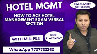 How to Ace Hotel Management Exam Verbal Section [upl. by Inava386]