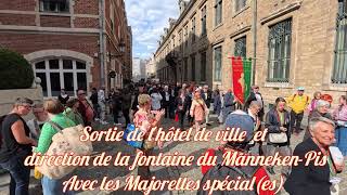 Majorettes spéciales🧚‍♂️ pour sortir de la cour de lhôtel de ville de Bruxelles F de Moulbaix [upl. by Nyladgam]